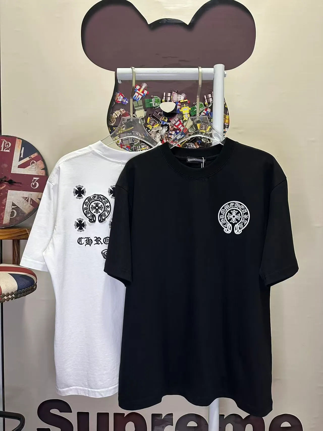 Come Hearts ⌚️ ( ） ： 🪡 ➕ ➕ ：Black White SIZE：S-XXL